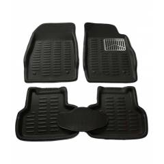 G-King Polyester Black 3D Foot Mat Set For Ford Figo