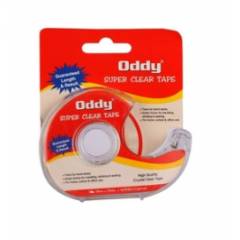 Oddy 18mm Super Clear Stationary Tape With Dispenser, SCTD-1833 (Pack of 10)