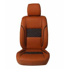 Autofurnish 4004084 Tan 3D Car Seat Cover Complete Set For Mahindra Quanto 7S