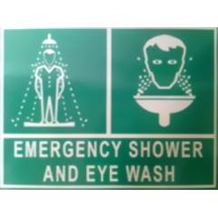 ITE 1x1 ft Reflective Emergency Shower Sign Board