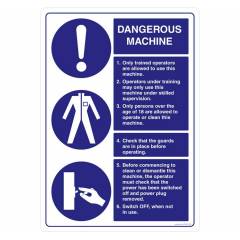 Safety Sign Store Dangerous Machine Sign Board, CW621-A3PC-01