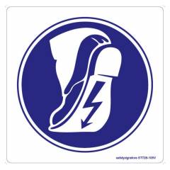 Safety Sign Store Caution: Static Electricity Sign Board, ST728-105PC-01, (Pack of 5)