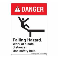 Safety Sign Store Danger: Falling Hazard Sign Board, SS631-A7V-01, (Pack of 10)