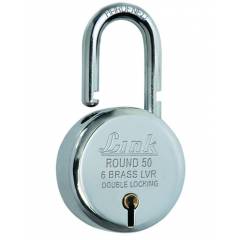 Link 50mm Round Bright Chrome Plated Padlock, L50-LRPL-50