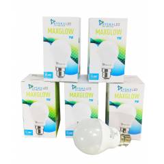 Syska Maxglow 9W B-22 Cool Day Light LED Bulb (Pack of 5)