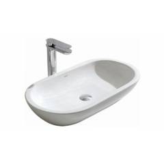 Bravat Wash Basin C22185W Gina Design Basin Without Tap Hole 705x380x125 mm With Overflow Cover