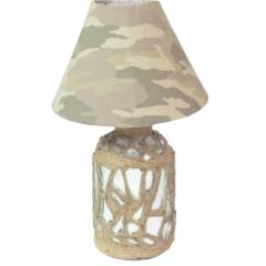 Aadhya Creations BP Mosiac With Army Shade Table Lamp, AC13BL056D
