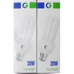 Crompton 20W B-22 3U DF CFL Cool Day Light (Pack of 2)
