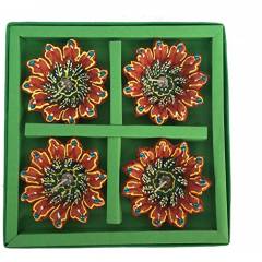 Riflection Brown Decorative Diya, GS-65 (Pack of 4)