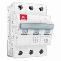 Havells Euro-II 8A Three Pole C Curve MCB, DHMGCTPF008