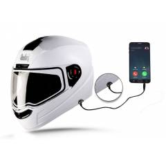 Steelbird SBA-1 Dashing White Helmet, Size (Medium, 580mm)