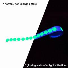 Clickforsign 1 Inch Glow In The Dark Safety Circle Sticker Set