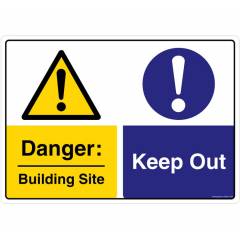 Safety Sign Store Danger: Building Site, Keep Out Sign Board, SS227-A3V-01