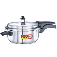 Prestige Deluxe Alpha Base Deep Pan Outer Lid Stainless Steel Pressure Cooker, 20610