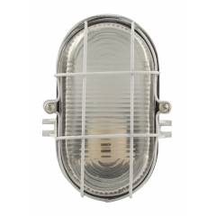 Glow Fixtures White Outdoor Security Bulkhead Wall Mounted Light, BF048AAM-REG