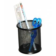 Skycandle Black Metallic Mesh Type Pen Pencil Holder