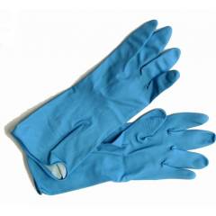 Hand Care Blue Rubber Safety Hand Gloves (Pack of 3)