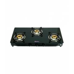 Surya Flame 3 Burner Glaze Black Gas Cooktop, SFBL-GL-1473B