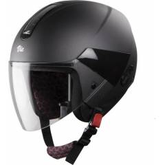 Steelbird SBH-5 Black Open Face Helmet, Size (Medium, 580 mm)