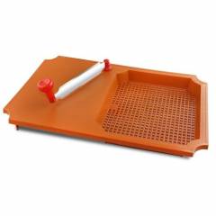 SM Brown Plastic Cut & Wash Chopping Board with Knife