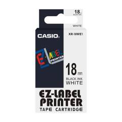 Casio XR-18WE1 Label Printer Tape Cartridge, Length: 8 m
