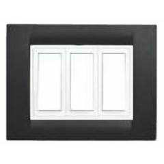 Benlo 16 Module Matt Black Vesta Combination Plates, BS M1709 (Pack of 5)