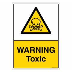 Safety Sign Store Warning: Toxic Sign Board, CW447-A4AL-01