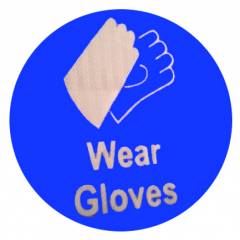 ITE 1x0.5 ft Retro Reflective Wear Gloves Sign Board
