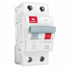 Havells Euro-II 6A SPN C Curve MCB, DHMGCSNF006