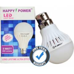 Happy 5W B-22 Cool White LED Bulb, HP-1005