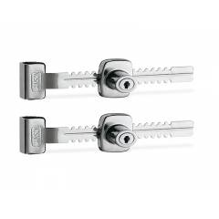 SmartShophar Stainless Steel Tarmenet Sliding Glass Lock, 54510-BSGL-P2 (Pack of 2)