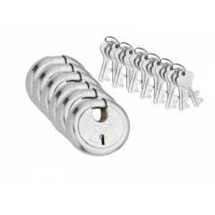 SmartShophar 90mm Steel Zip Action Medium Shutter Lock (Pack of 6), 54016-SL9L-ZA-90M-P6