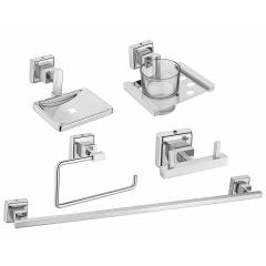 Jovial 400 Calypso Stainless Steel Glossy Finish Bathroom Accessories Set