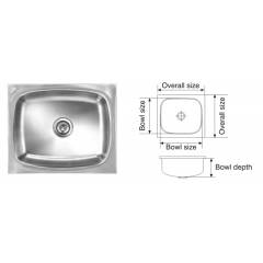 Nirali Grace Deluxe Glossy Finish Kitchen Sink, Size: 610x510 mm