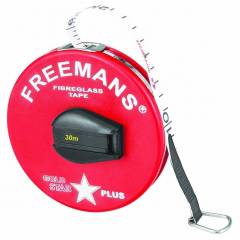 Freemans Goldstar Plus Red PVC Coated Fibre Glass Tape Measures, Length: 50 m, Width: 13 mm
