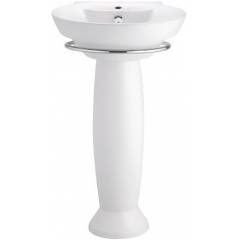 Cotto C-0285/C-4285 ALPHA Wash Basin with Pedestal, Colour: White
