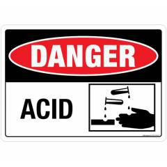 Safety Sign Store Danger: Acid Sign Board, SS104-A4V-01