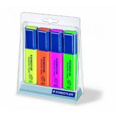 Staedtler 364 SC4 Textsurfer Classic Highlighter of Rainbow Colors (Pack of 4)