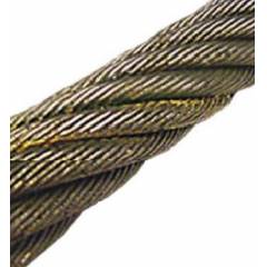 Mahadev 25mm WSC Ungalvanised Steel Wire Rope, Size 17x7, Length: 1000 m