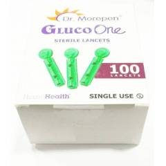 Dr. Morepen SL28-100 Gluco One Sterile Lancets with 100 Pcs Lancets