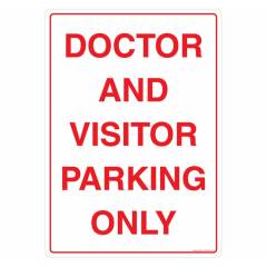 Safety Sign Store Doctor & Visitor Parking only Sign Board, GS304-A3PC-01