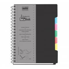 Solo 5 Subject Note Book, NB555, Size: B5, Colour: Black (Pack of 5)