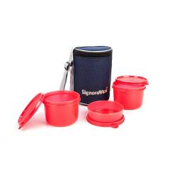 Signoraware Pink 1700 ml Director Special Medium Lunch Box with Bag, 517