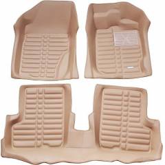 Oscar 5D Beige Foot Mat For Maruti Suzuki Celerio (Pack of 5)