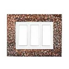 Benlo 16 Module Brown Granite Vesta Combination Plates, BS S1909 (Pack of 5)