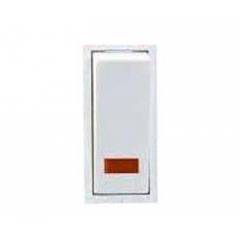 Cona Olive 6A White 1 Way Switch with indicator, M-104 (Pack of 20)