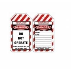 Asian Loto Do Not Operate Rewritable Lockout Safety Tag, ALC-OSPL (Pack of 10)