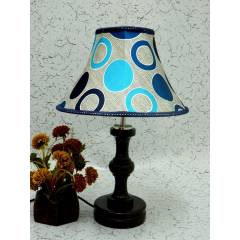 Tucasa Fabulous Wooden Table Lamp with Poly Silk Shade 5, LG-1043