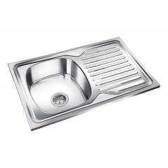 Deepali Single Bowl Kitchen Sink With Drain, DR 201A, Overall Size: 32x18 Inch