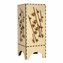 Dizionzrio DTBLBCR Orange Handicrafts Wooden Look Hand Made Night Table Lamp